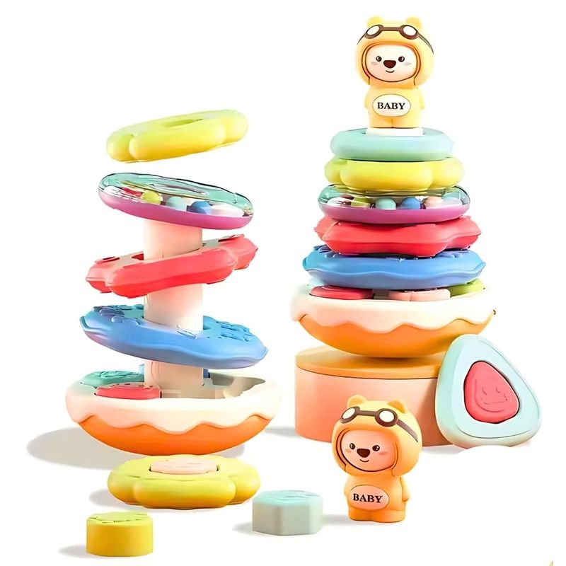 AMERICAN GENERICS - Juguete Para Bebes Didactico Torre Apilable 24pcs Montessori