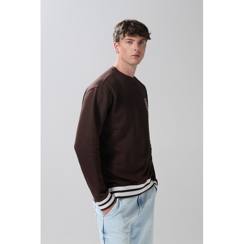 KOAJ - KOAJ Buzo cuello redondo oversize para hombre con puños y pret HOMBRE