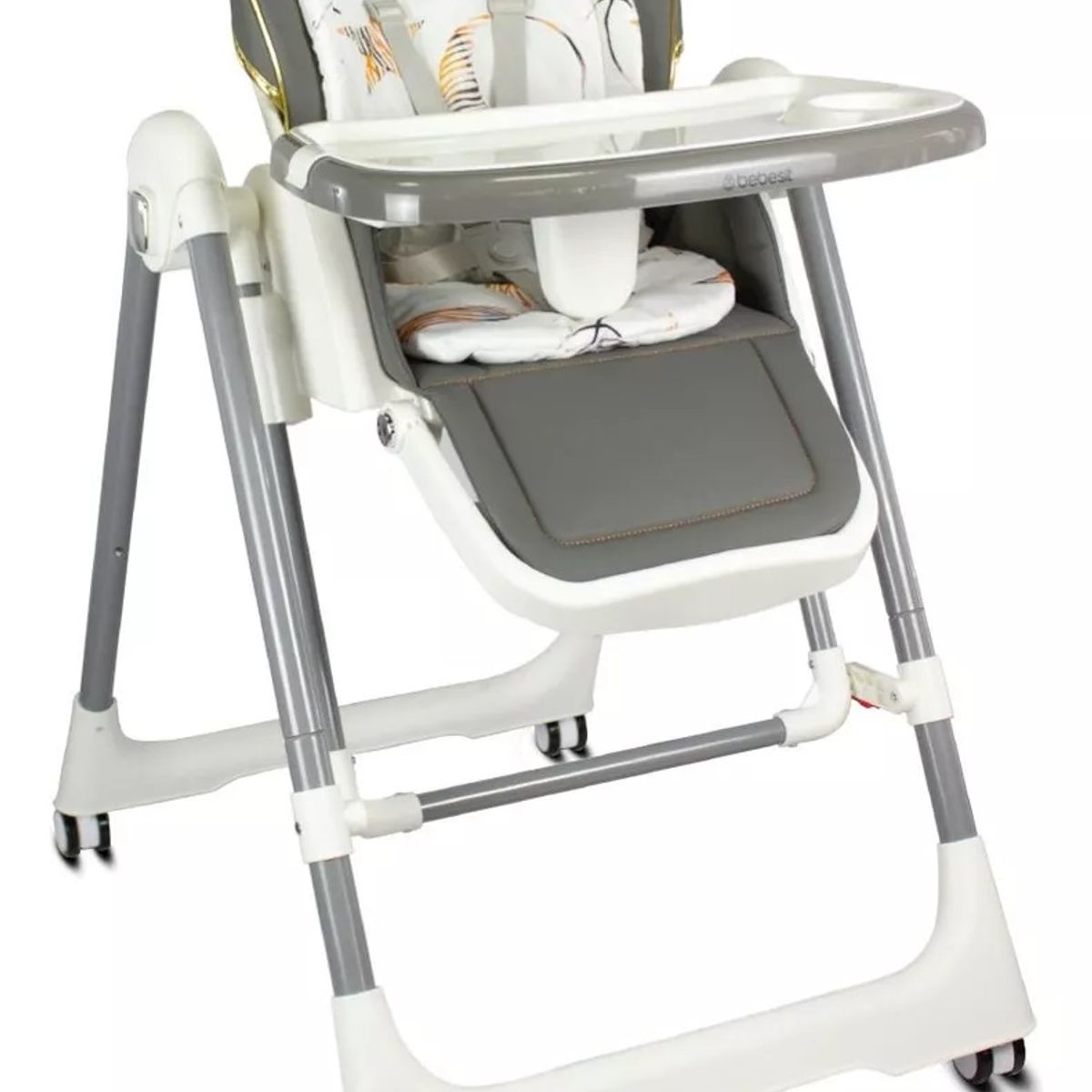 BEBESIT - Silla Comedor Mecedora Nido 2 En 1 Plegable Bebesit Gris