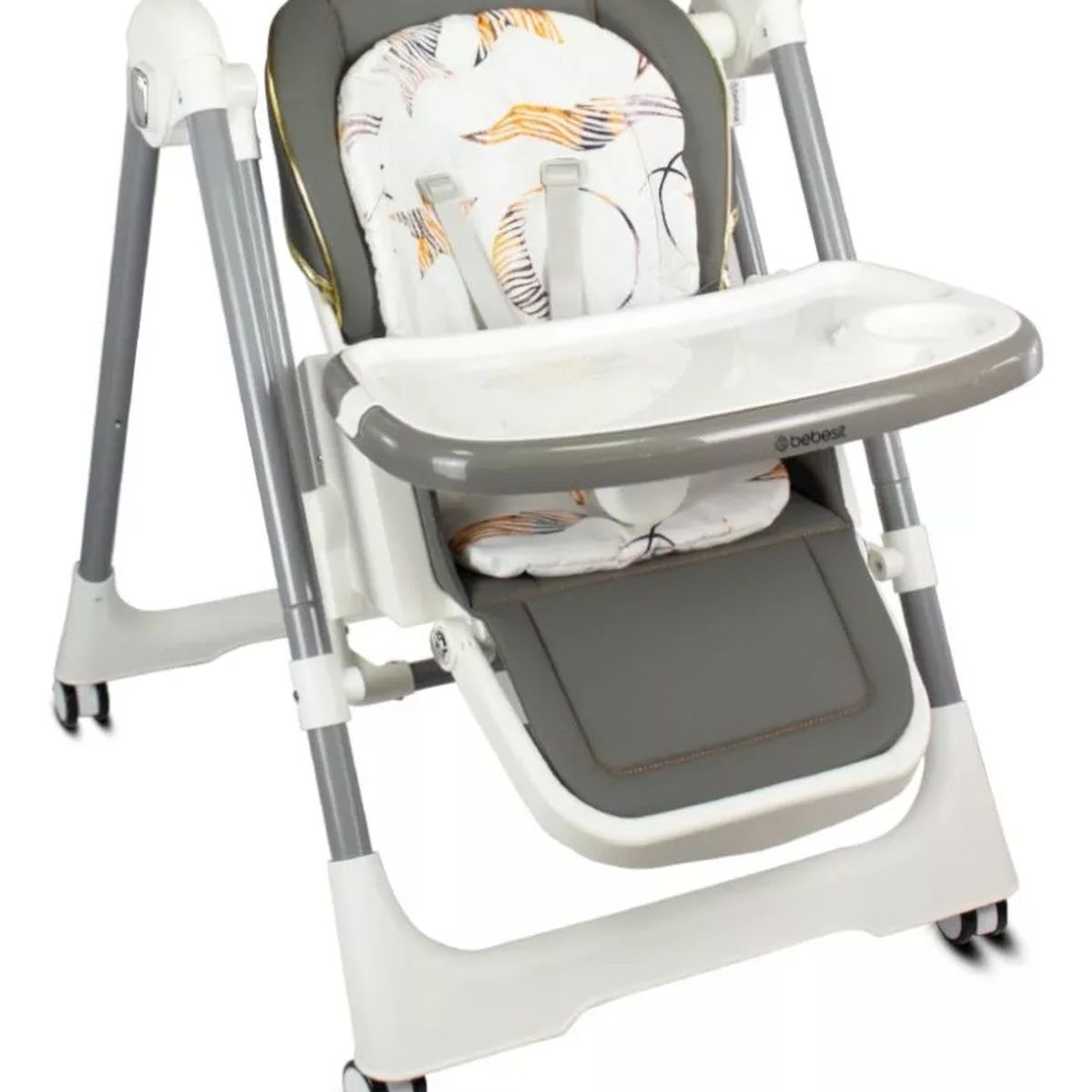 BEBESIT - Silla Comedor Mecedora Nido 2 En 1 Plegable Bebesit Gris