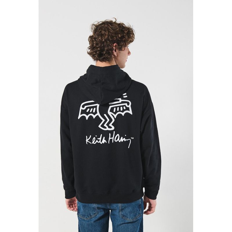 KOAJ - KOAJ Buzo oversize negro de Keith Haring con capota HOMBRE