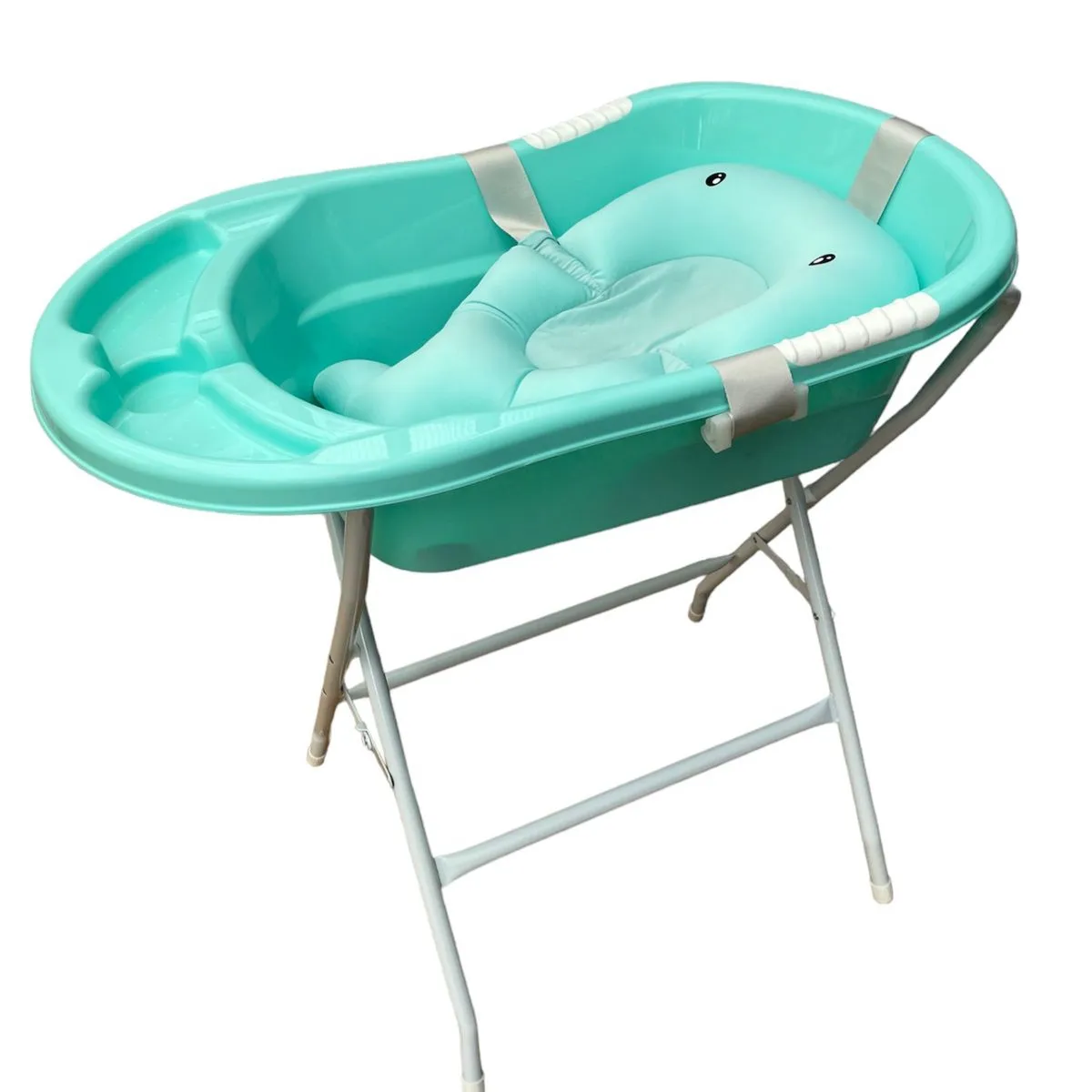 PRODEHOGAR - Bañera o Tina Para Bebe Con Soporte Plastico y Base Metalica
