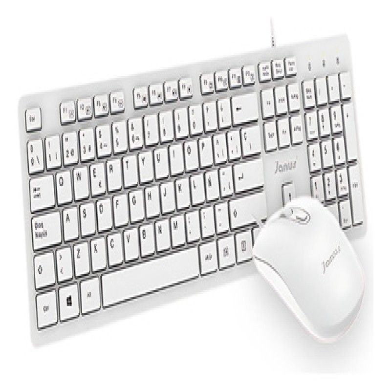 JANUS - Combo Teclado Mouse Janus Alambrico Ky-k841+ky-m582 Usb Blan