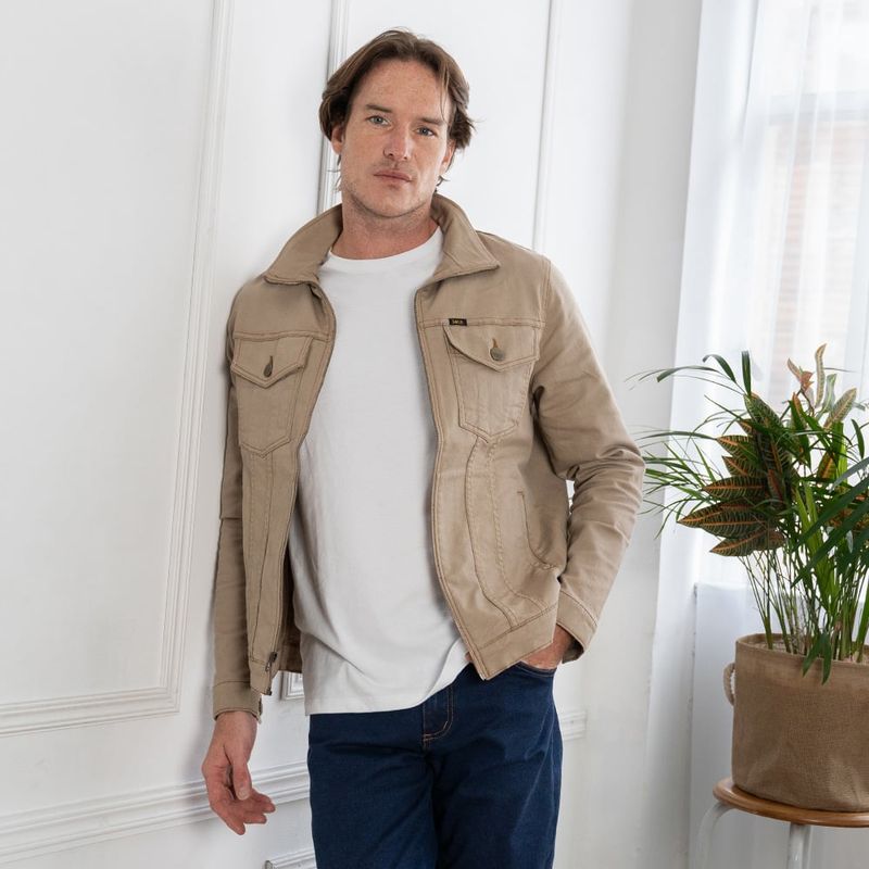 LEC LEE - Chaqueta Casual Hombre Lec Lee Kaky