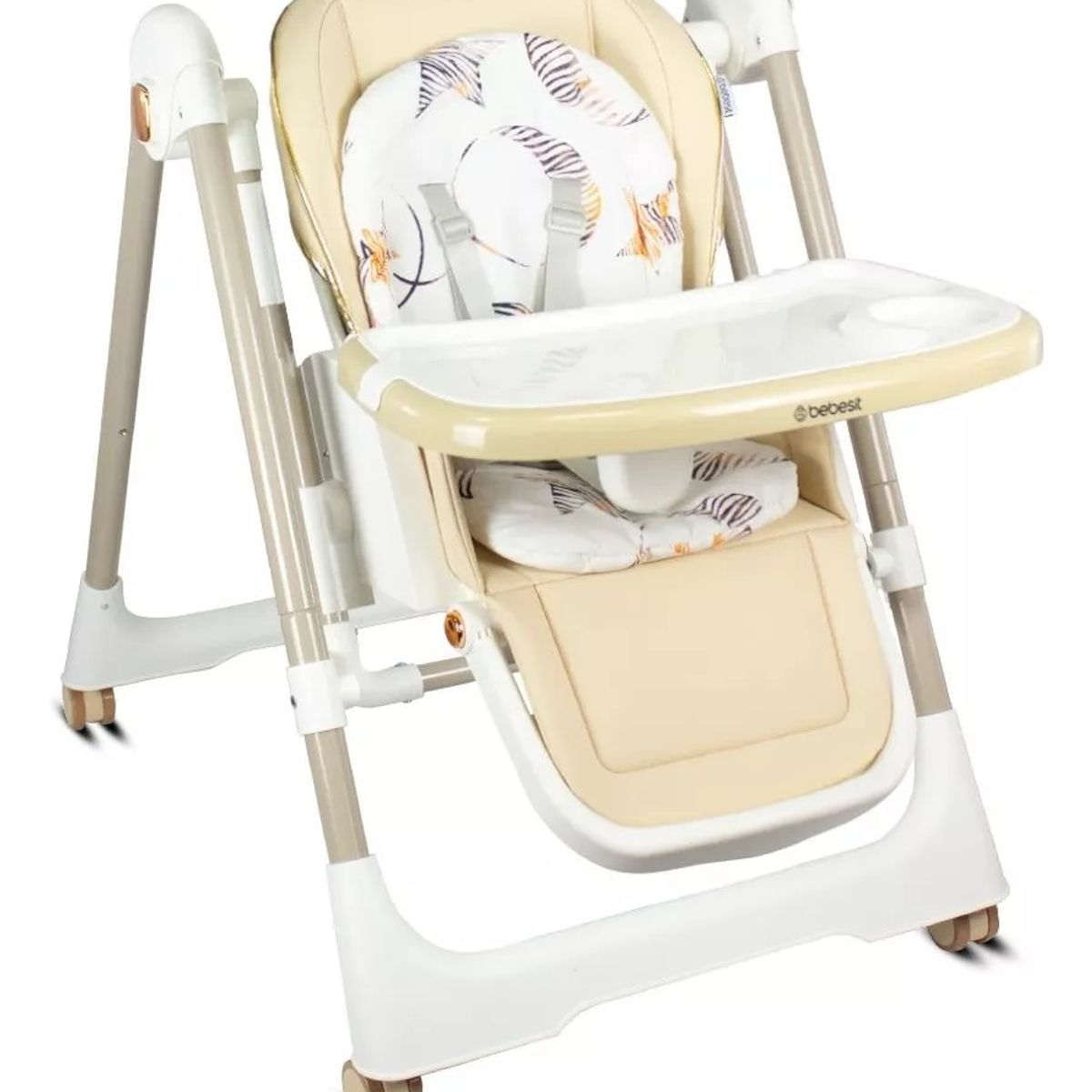 BEBESIT - Silla Comedor Mecedora Nido 2 En 1 Plegable Bebesit Beige