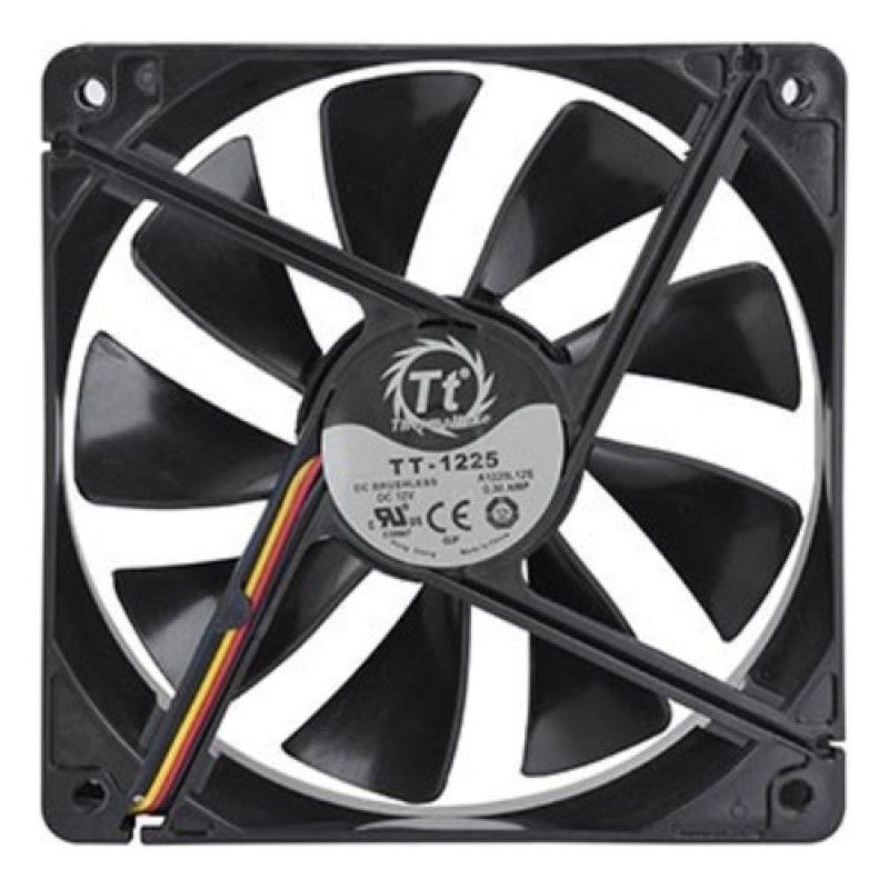 THERMALTAKE - Cooler Ventilador Fan Sencillo Negro Thermaltake 12cm