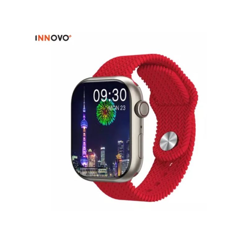 INNOVA - Reloj Smartwatch Mobulaa H9 Plus Pulso Rojo Amoled Sport Llamadas