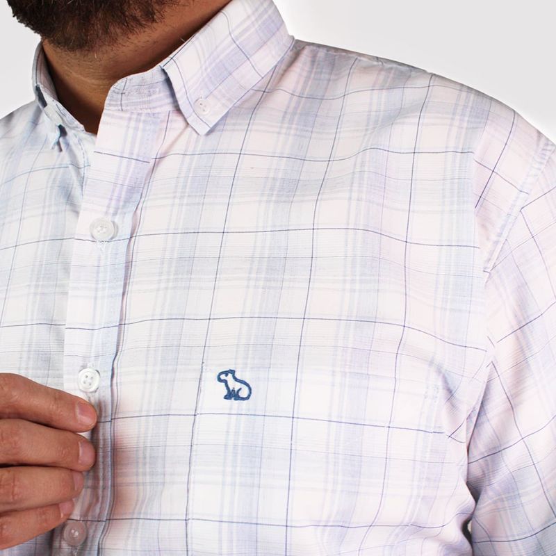 LEC LEE - Camisa Casual Hombre Lec Lee Azul Claro