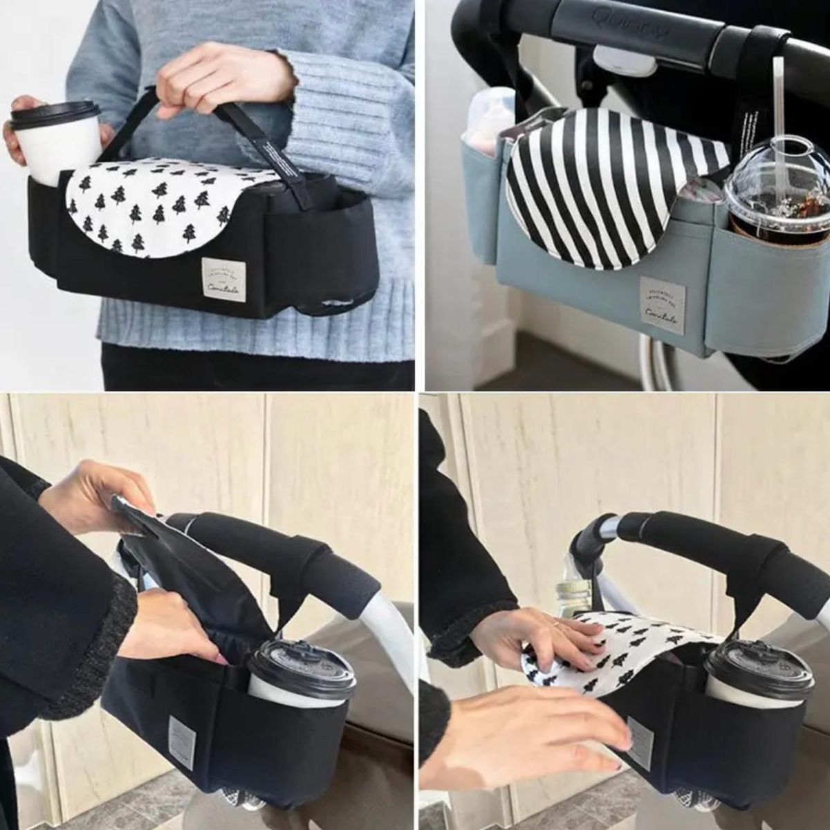 GENERICO - Organizador De Accesorios de Bebe universal para coche Gris