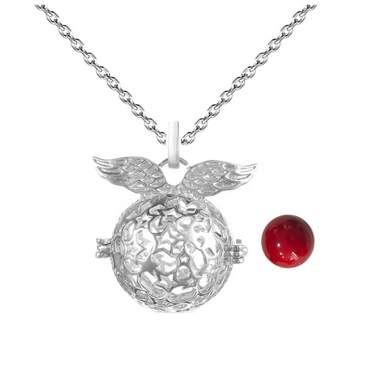 DAYOSHOP - Collar Llamador De Angel Alas Estrellas Cascabel + Estuche