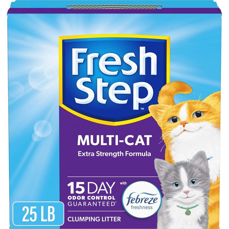 FRESH STEP - Fresh Step Multi Cat Aglomerante Con Febreze 25Lbs