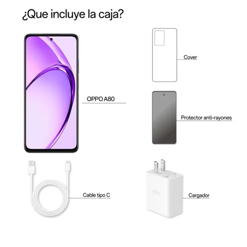 OPPO - Celular OPPO A80 256GB 5G Morado