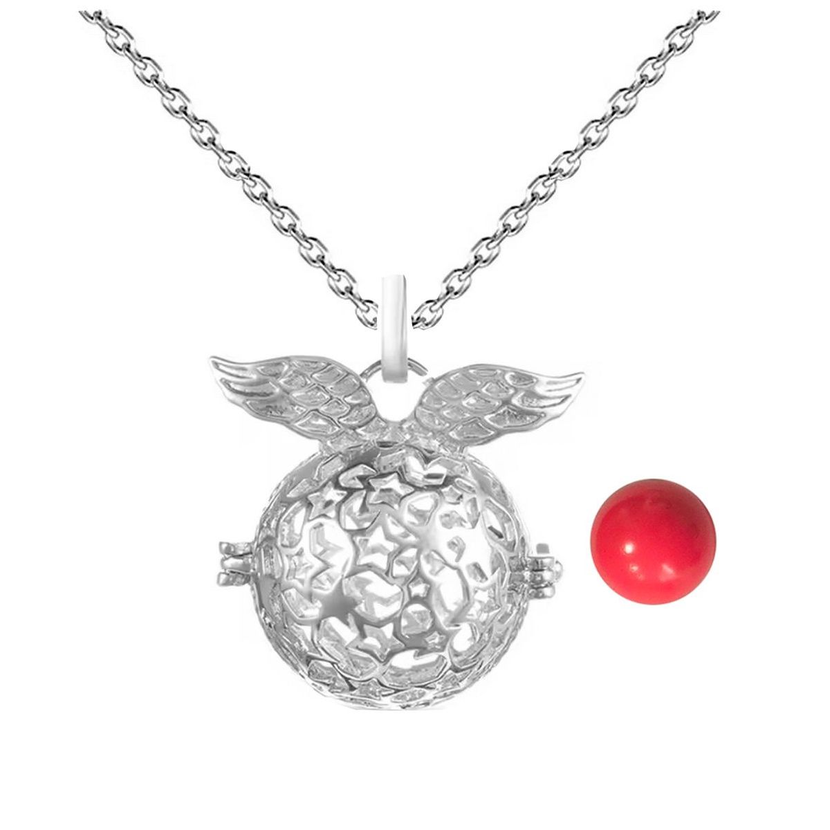 DAYOSHOP - Collar Llamador De Angel Alas Estrellas Cascabel + Estuche