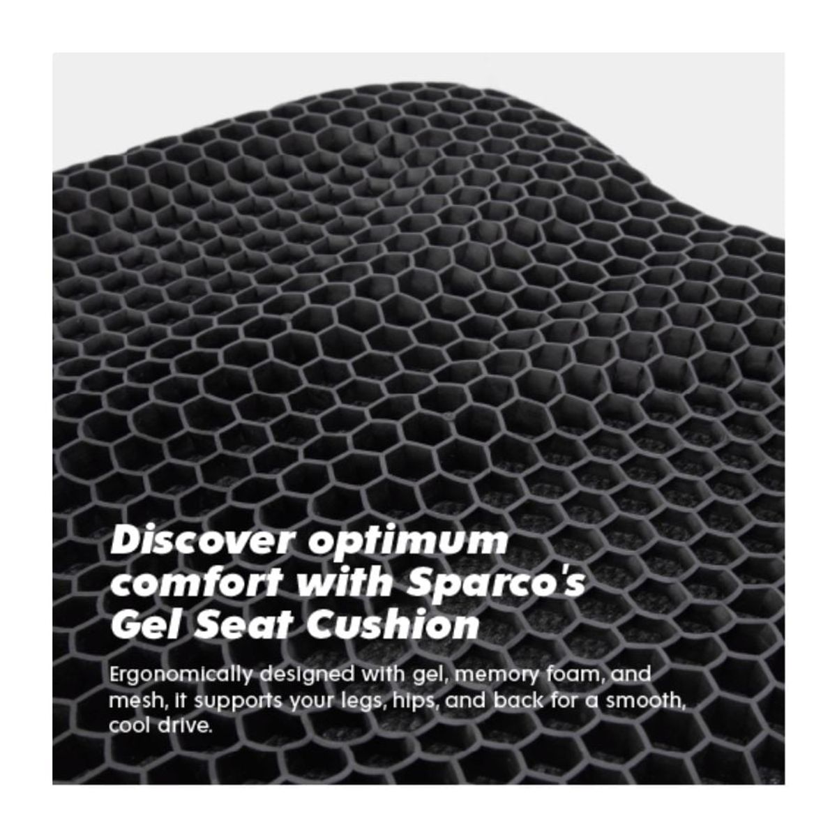 SPARCO - Cojin De Asiento Ergonomico Gel Memory Foam Sparco SPS465BK