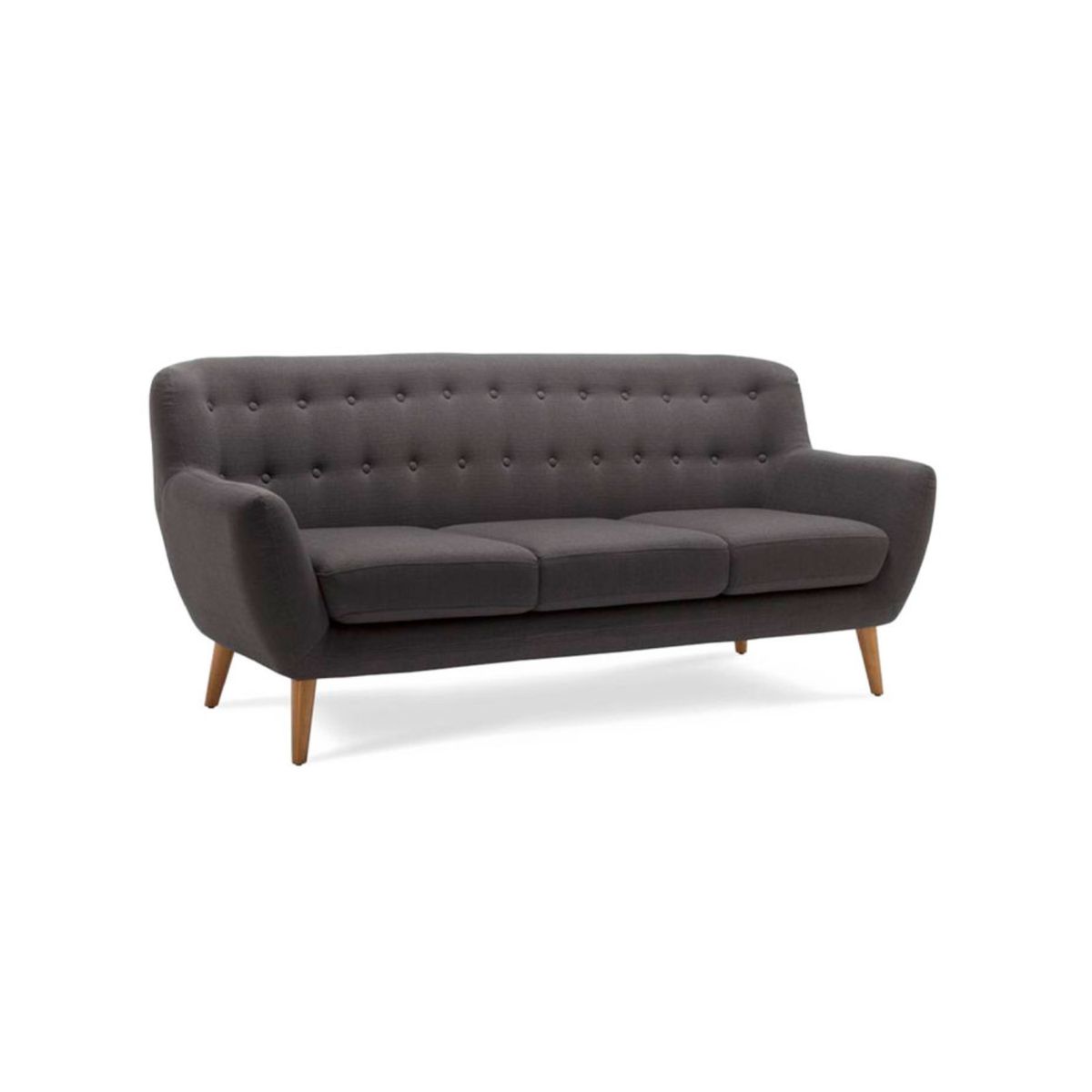 GENERICO - Sofá Milena 3 Puestos Moderno Tela Antifluidos 190x80x80 Gris