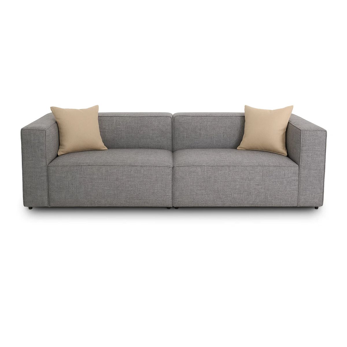 GENERICO - Sofá Reims 3 Puestos Moderno Tela Antifluidos 222x93x70 Gris