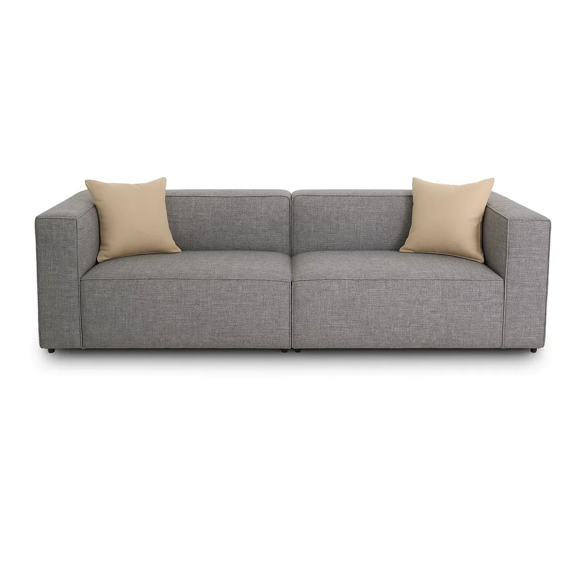 GENERICO - Sofá Reims 3 Puestos Moderno Tela Antifluidos 222x93x70 Gris