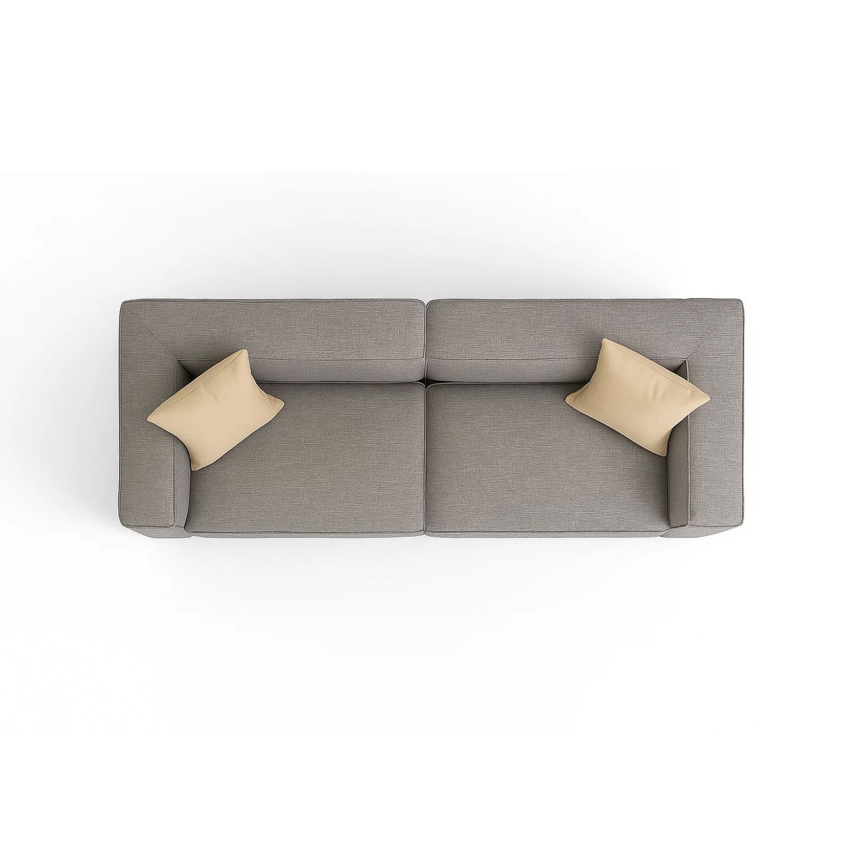 GENERICO - Sofá Reims 3 Puestos Moderno Tela Antifluidos 222x93x70 Gris