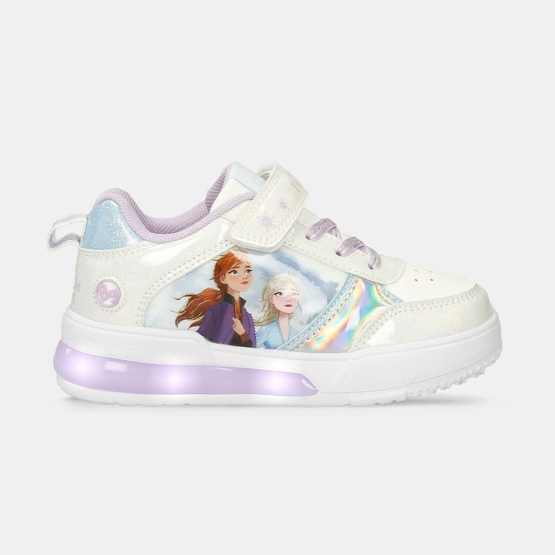 DISNEY - Tenis Junior Con Luces Para Niña Licenses Disney Blanco Marie L