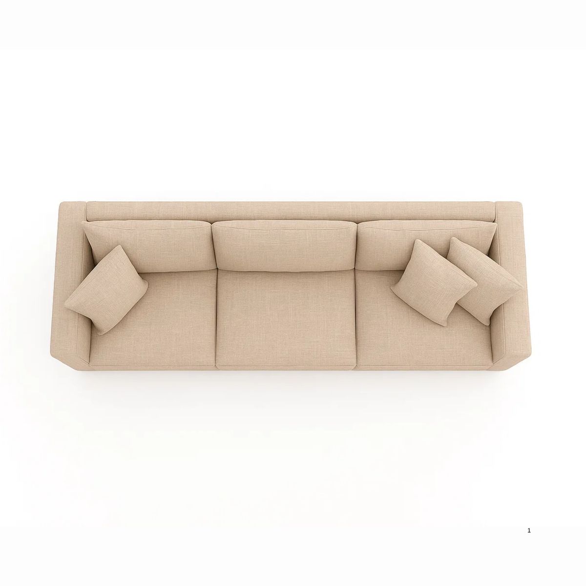 GENERICO - Sofá Emperador 4 Puestos Moderno Tela Antifluidos 300x95x85 Beige