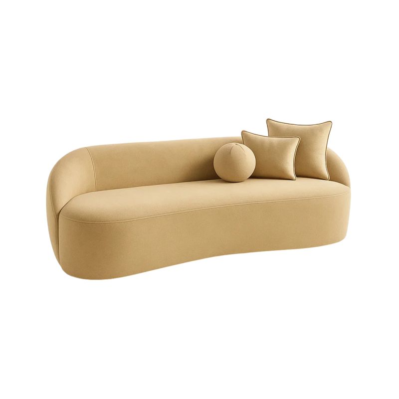 GENERICO - Sofá Cina 3 Puestos Moderno Tela Antifluidos 220x95x72 Beige