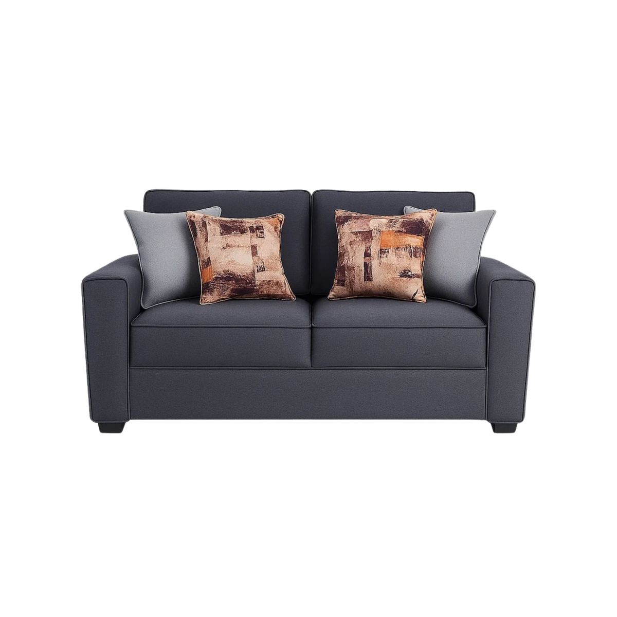 GENERICO - Sofá Peña 2 Puestos Moderno Tela Antifluidos 160x95x90 Gris