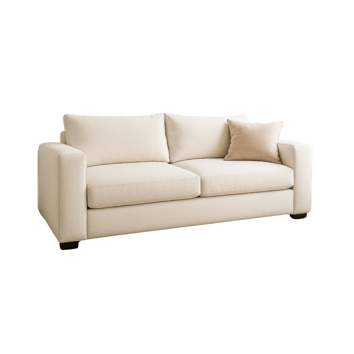 GENERICO - Sofá King 3 Puestos Moderno Moderno Elegante Tela antifluidos 190x90x75 Blanco