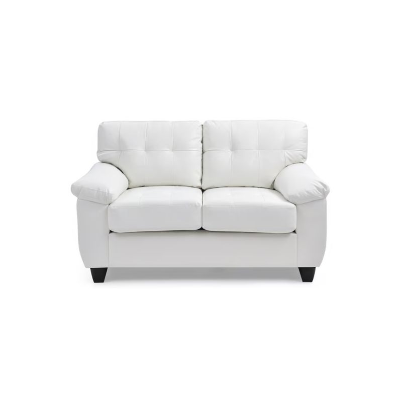 GENERICO - Sofá Budapest 2 Puestos Moderno Tela Antifluidos 150x88x80 Blanco