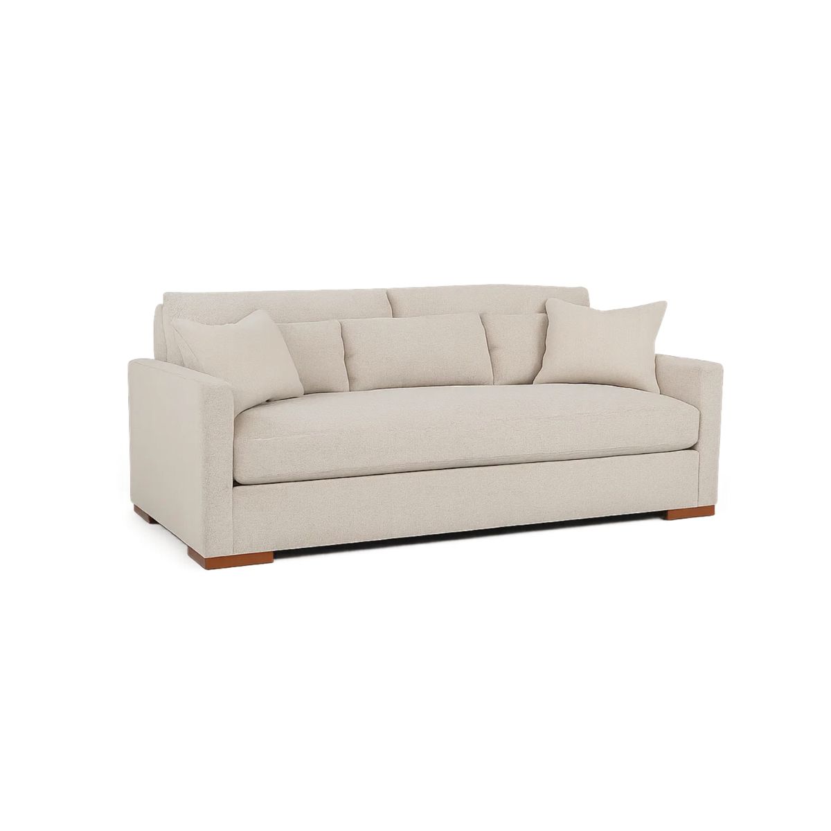 GENERICO - Sofá Calisto 3 Puestos Moderno Tela Antifluidos 210x85x80 Beige