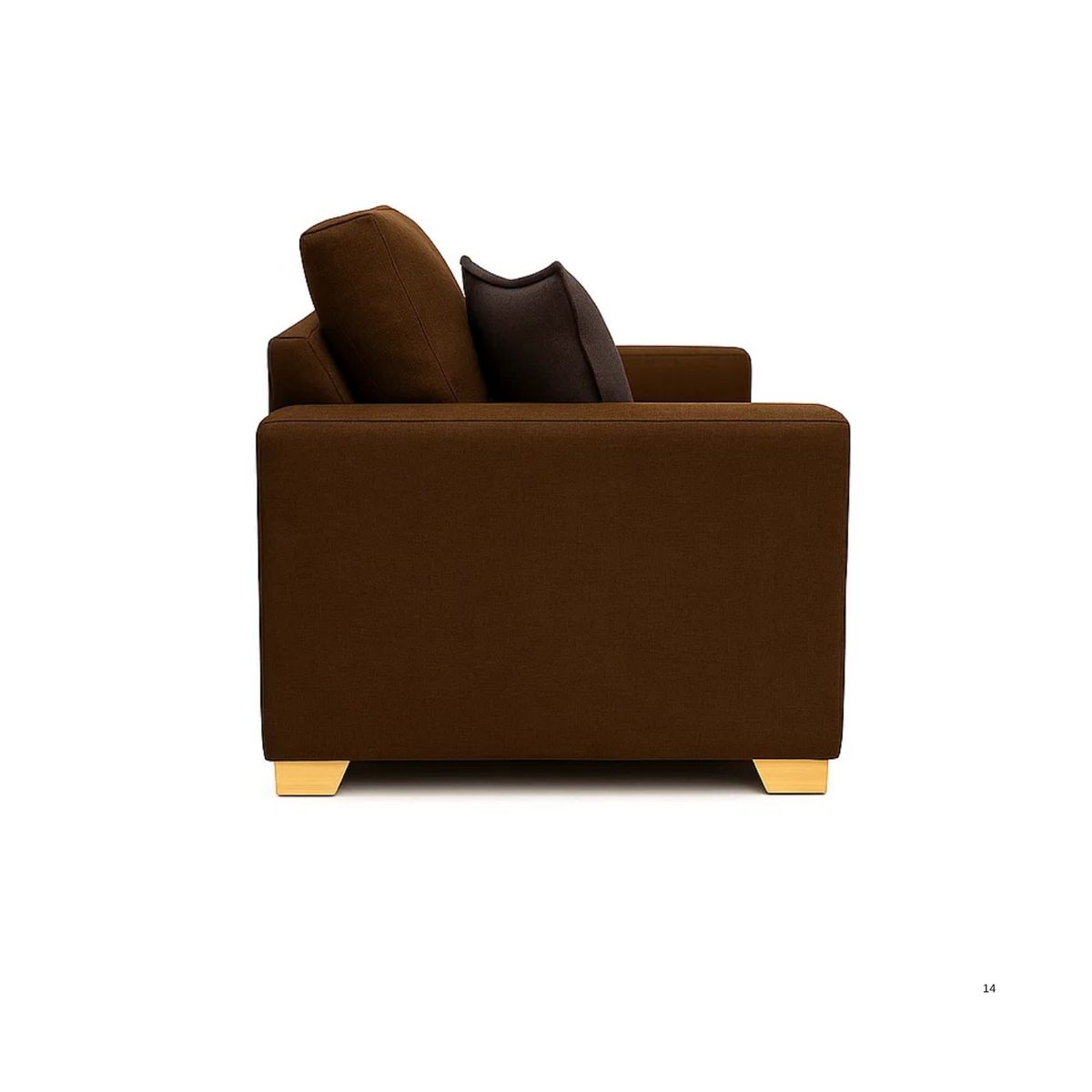 GENERICO - Sofá Canace 3 Puestos Moderno Tela Antifluidos 210x85x80 Marrón