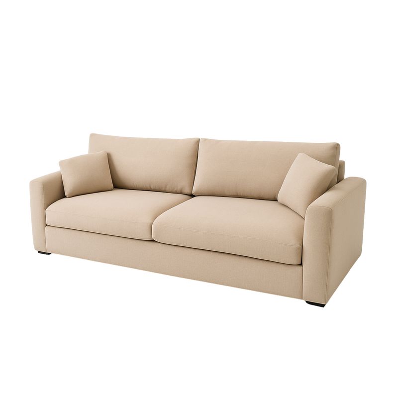 GENERICO - Sofá Tiago 4 Puestos Moderno Tela Antifluidos 240x85x75 Beige