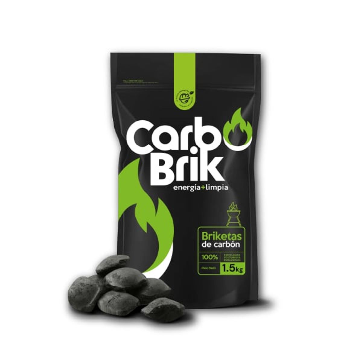 CARBOBRIK - Carbobrik Briquetas de Carbón Ecológicas Asados Parrillas Barriles