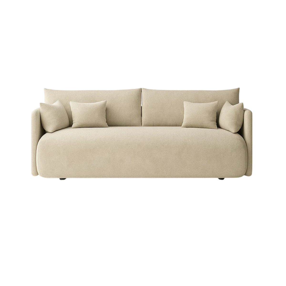 GENERICO - Sofá Snop 2 Puestos Moderno Beige Moderno Elegante Tela Antifluidos 178x90x75 Beige