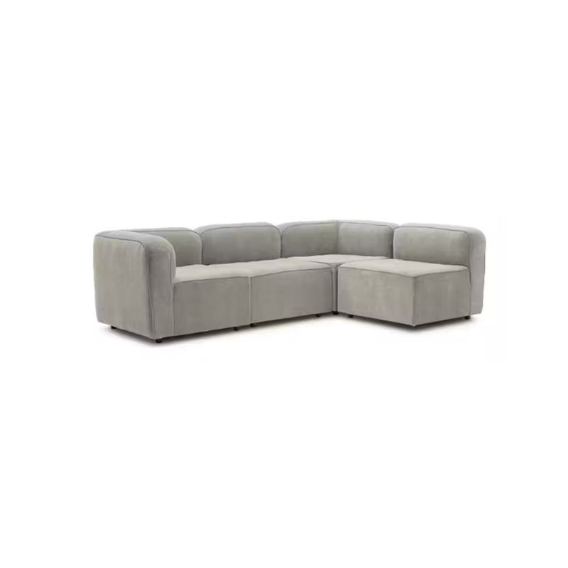GENERICO - Sofá con banqueta Bocelli 4 puestos tela pet friendly anti fluidos 260x85x75