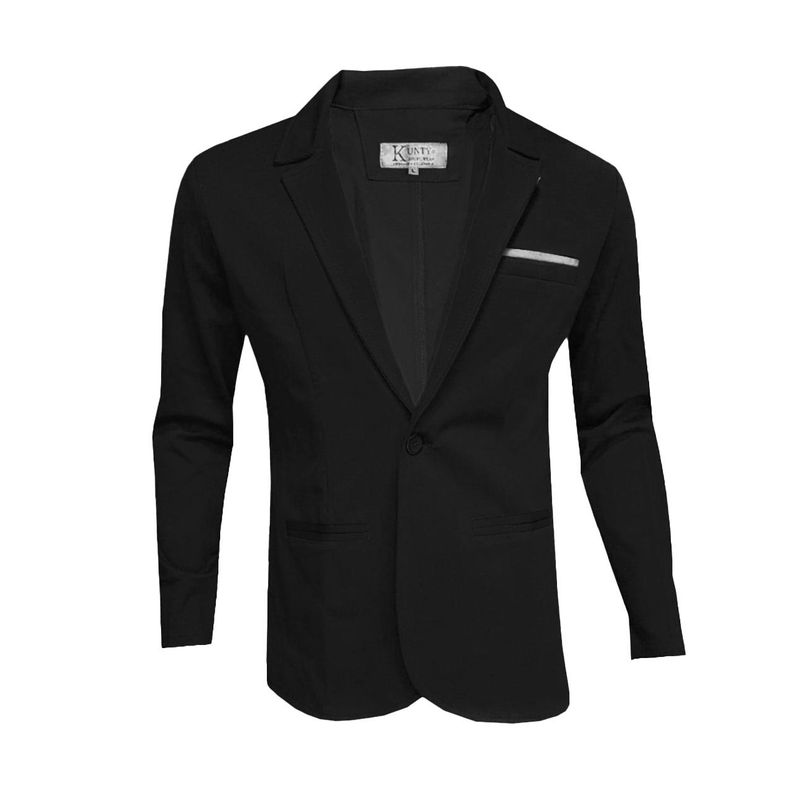 MODA EN CIRCUITO - Bleiser en PUNTO ROMA, Chaqueta Formal Para Hombre  de UN BOTÓN