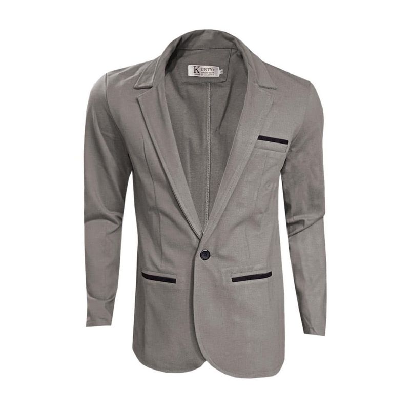 MODA EN CIRCUITO - Bleiser en PUNTO ROMA, Chaqueta Formal Para Hombre  de UN BOTÓN