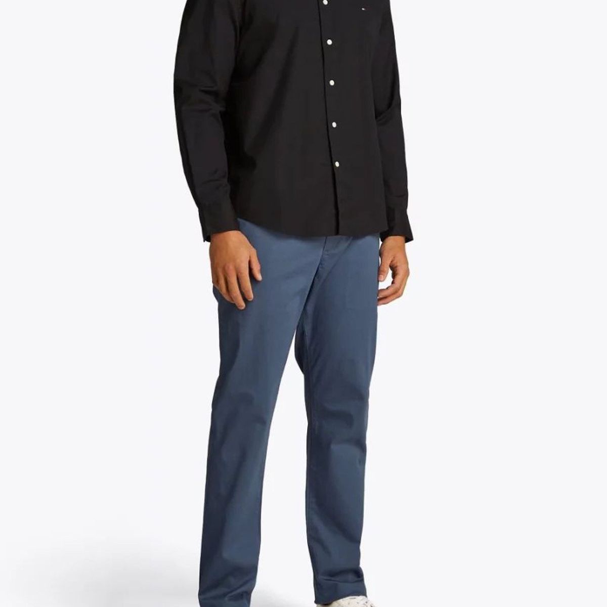 TOMMY HILFIGER - Camisa negra Flex Poplin Tommy Hilfiger