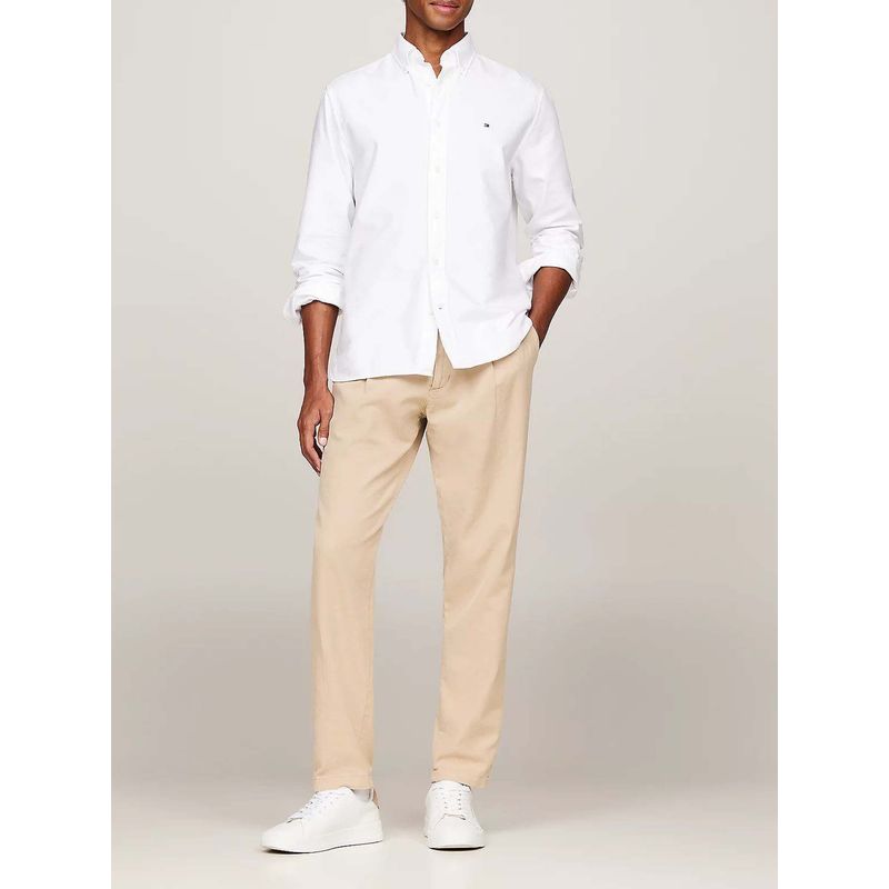 TOMMY HILFIGER - Camisa blanca Oxford Heritage de corte regular Tommy Hilfiger