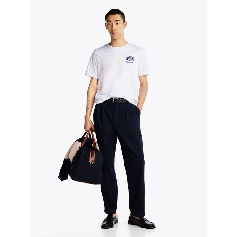 TOMMY HILFIGER - Camiseta blanca con logo bordado Tommy Hilfiger