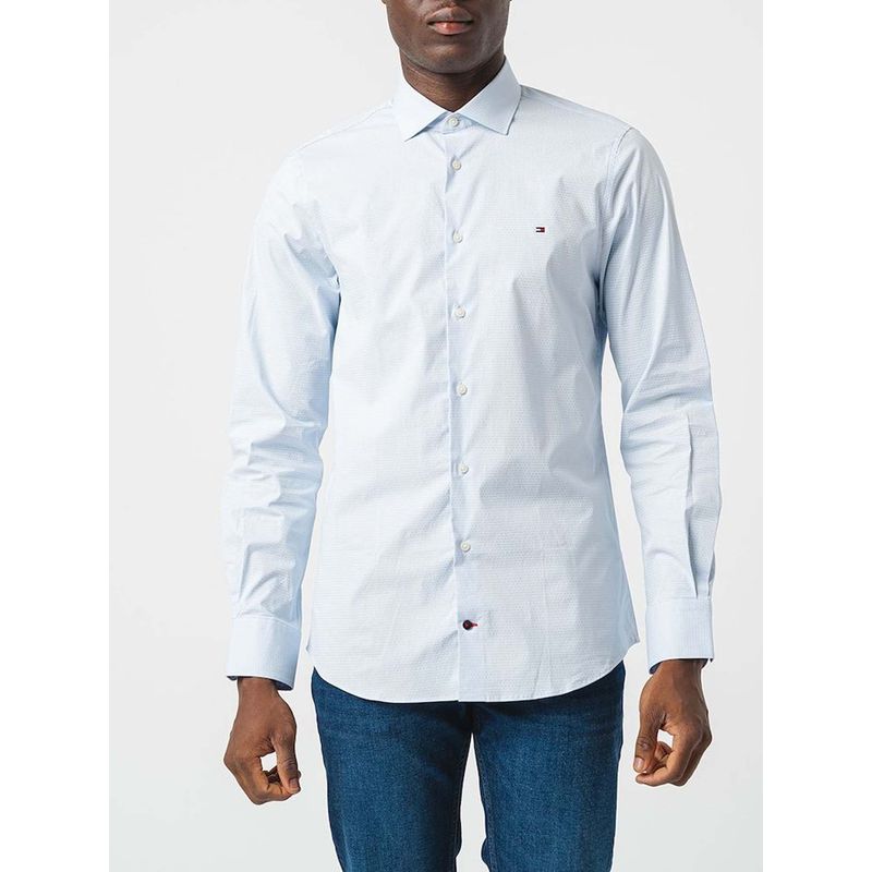 TOMMY HILFIGER - Camisa azul Oxford Heritage de corte regular Tommy Hilfiger