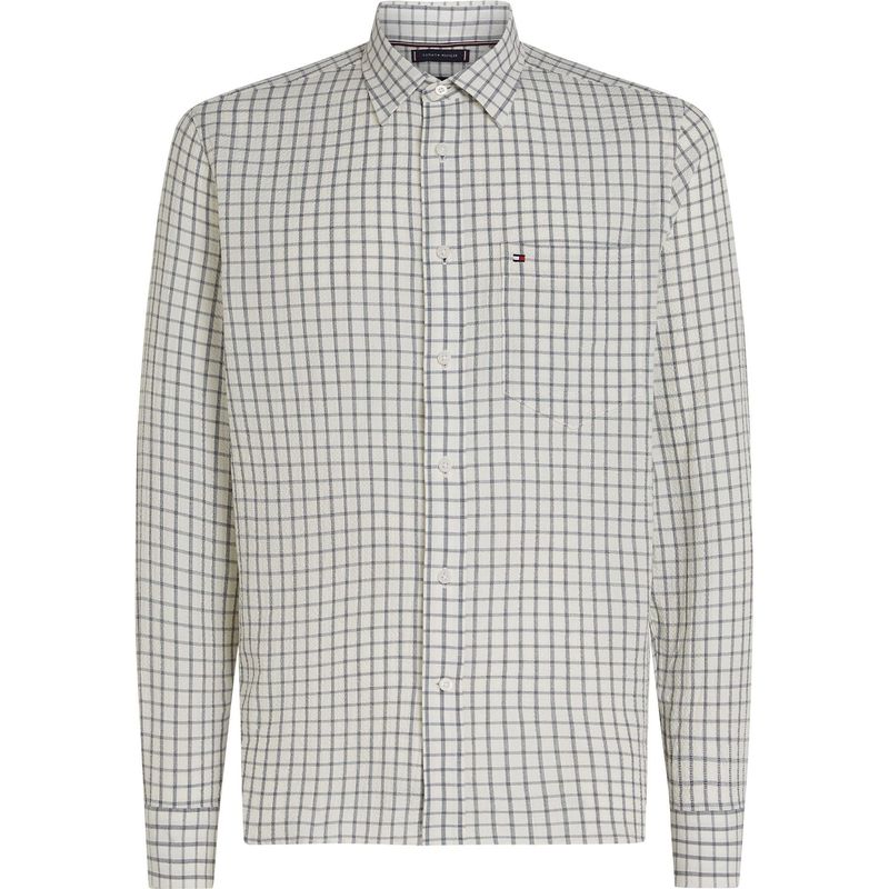 TOMMY HILFIGER - Camisa verde de corte regular con diseño de cuadros Tommy Hilfiger