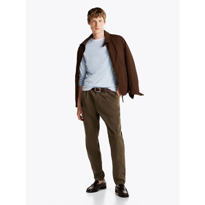TOMMY HILFIGER - Camiseta Celeste de Manga Larga De Corte Slim Tommy Hilfiger