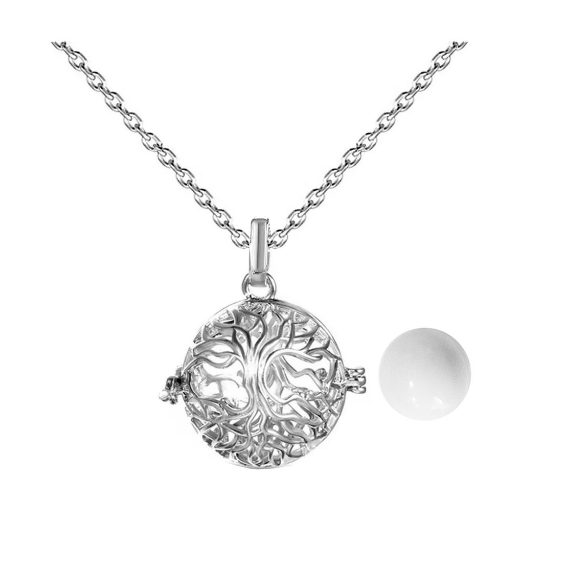 DAYOSHOP - Collar Llamador De Angel Arbol De Vida Cascabel + Estuche