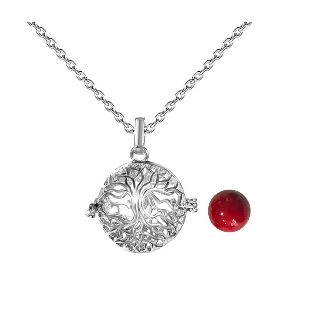 DAYOSHOP - Collar Llamador De Angel Arbol De Vida Cascabel + Estuche