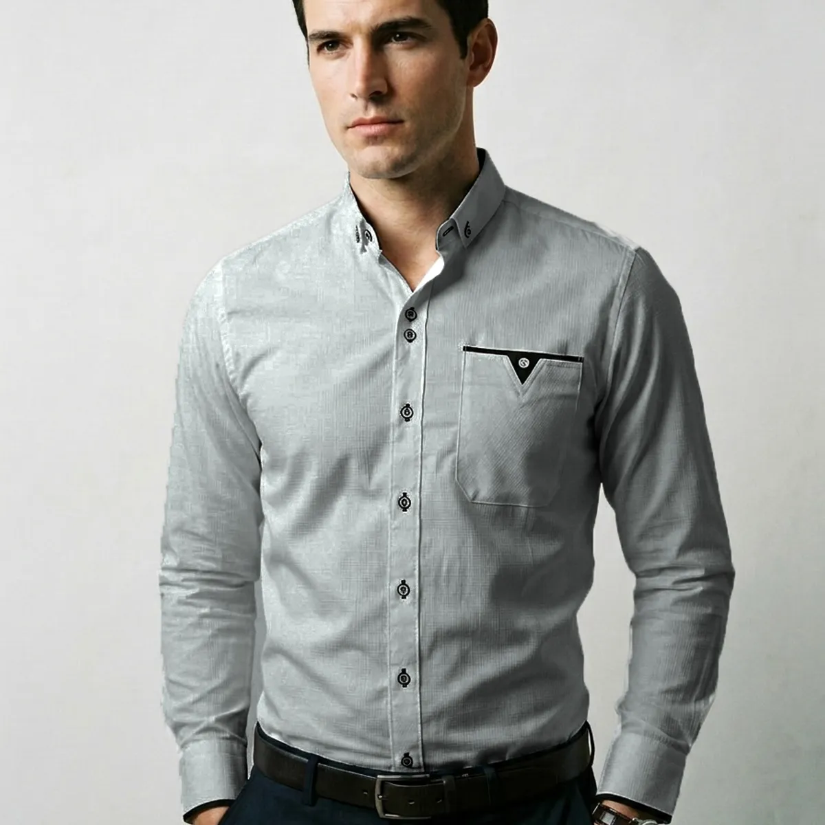 THE CLOTHING COMPANY - Camisa Hombre Diseño Bolsillo