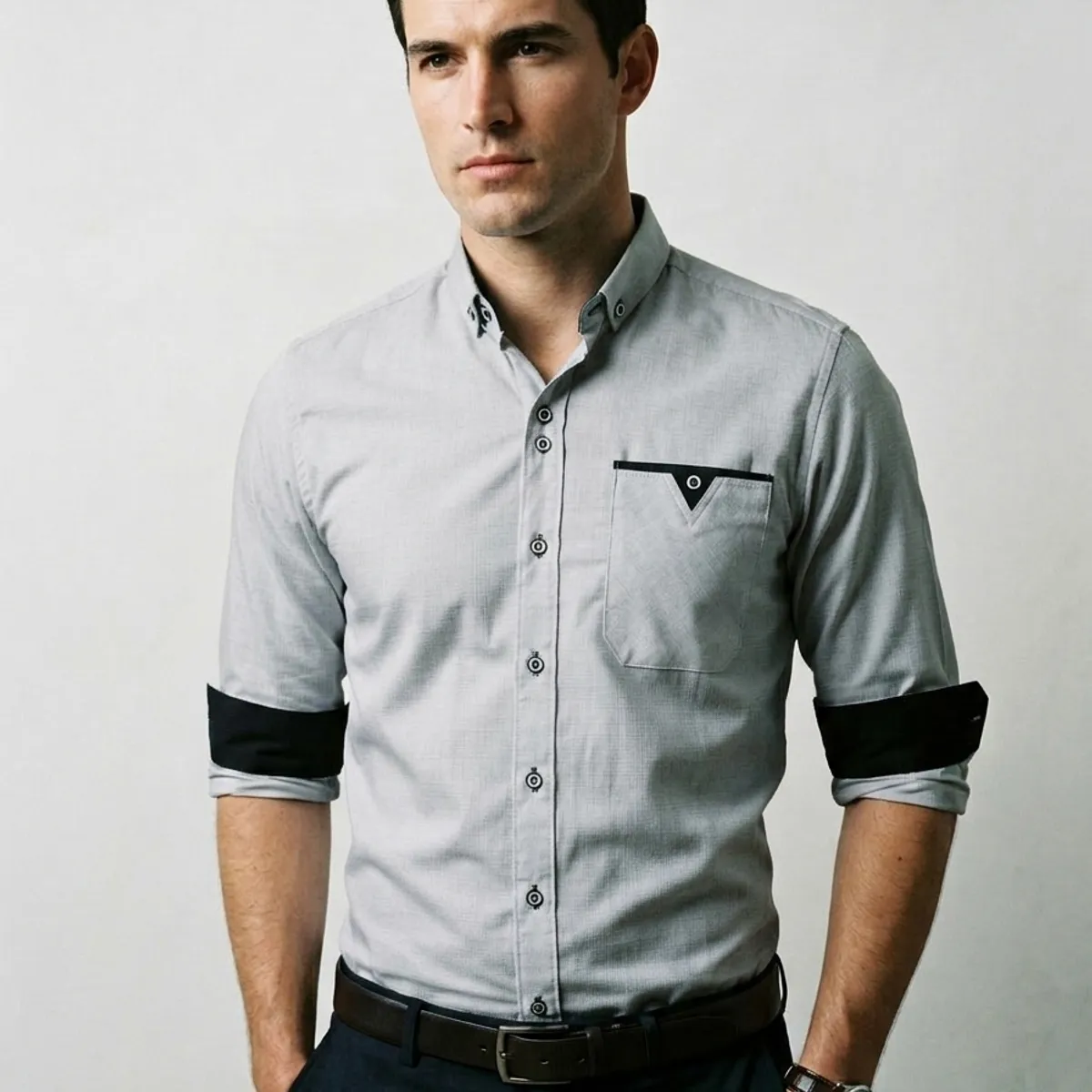 THE CLOTHING COMPANY - Camisa Hombre Diseño Bolsillo