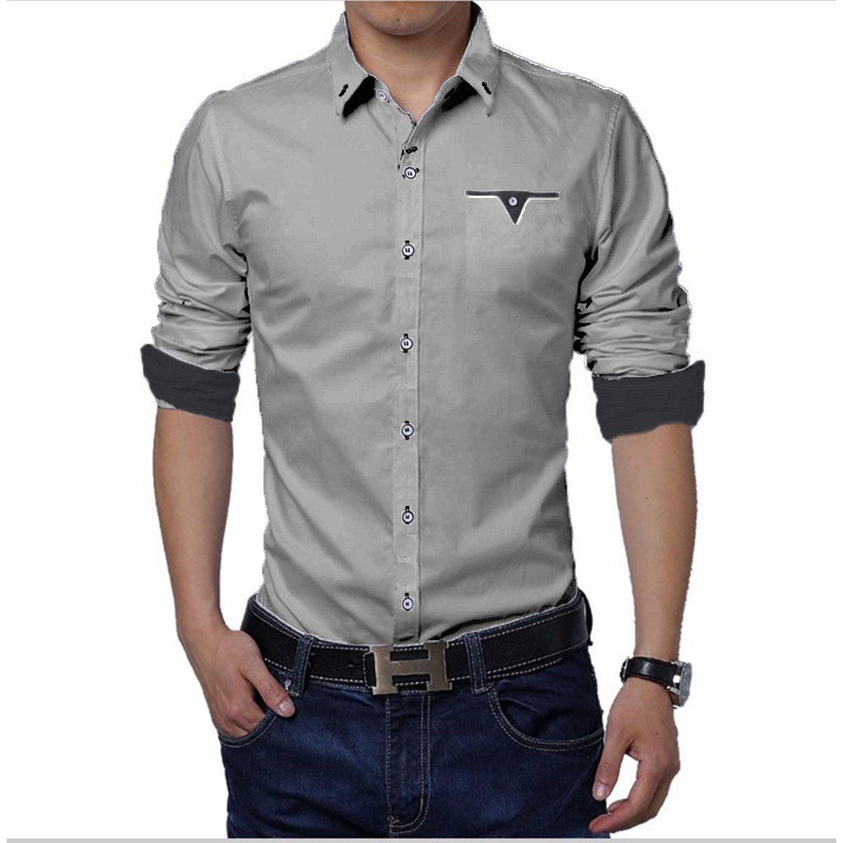 THE CLOTHING COMPANY - Camisa Hombre Diseño Bolsillo