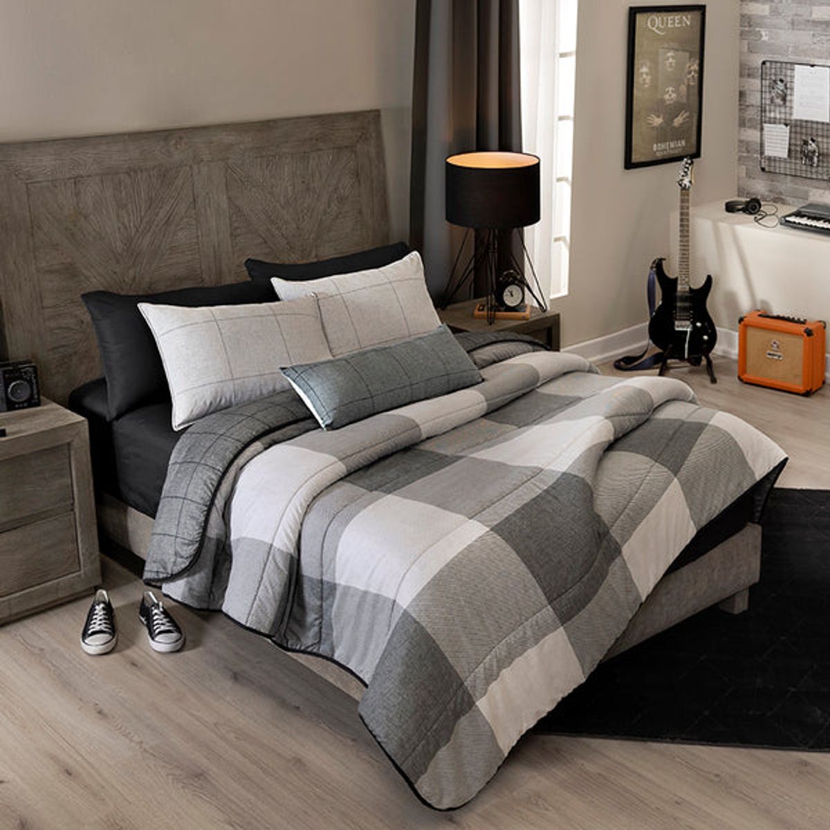 VIANNEY - Juego De Edredón Gales Talla Sencillo Moderno - Vianney