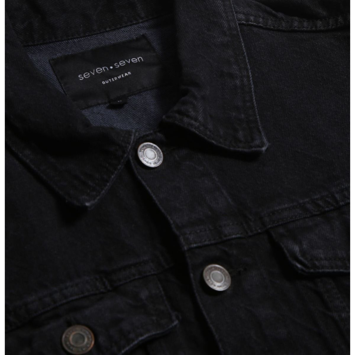 SEVEN SEVEN - Chaqueta Para Hombre Trucker Color Negro Marca Seven Seven #45080370