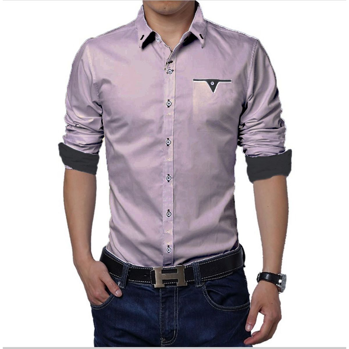 THE CLOTHING COMPANY - Camisa Hombre Diseño Bolsillo